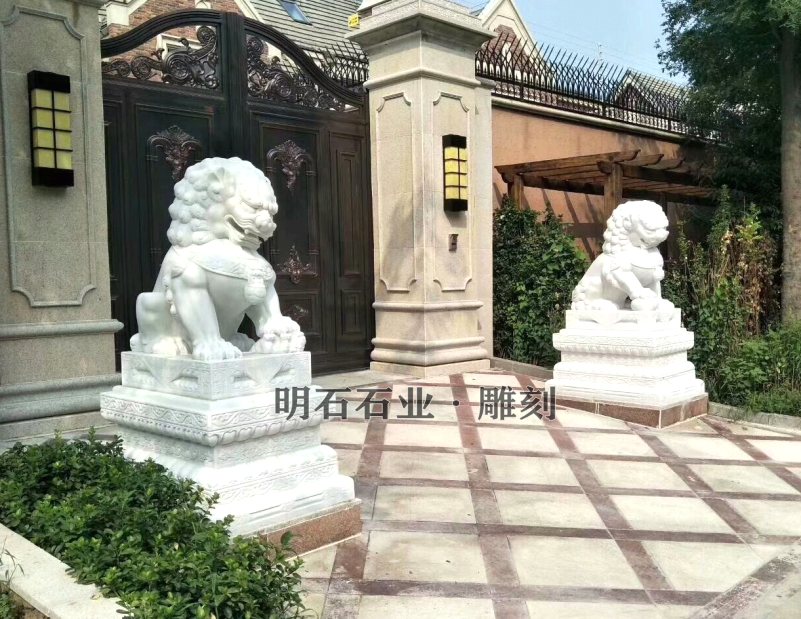 仙桃漢白玉石獅子